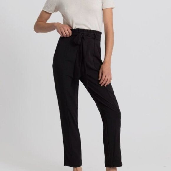 Modern Citizen Black Linen Pants Elastic Pull-On Waist Boho Lagenlook Women's S - Picture 1 of 6